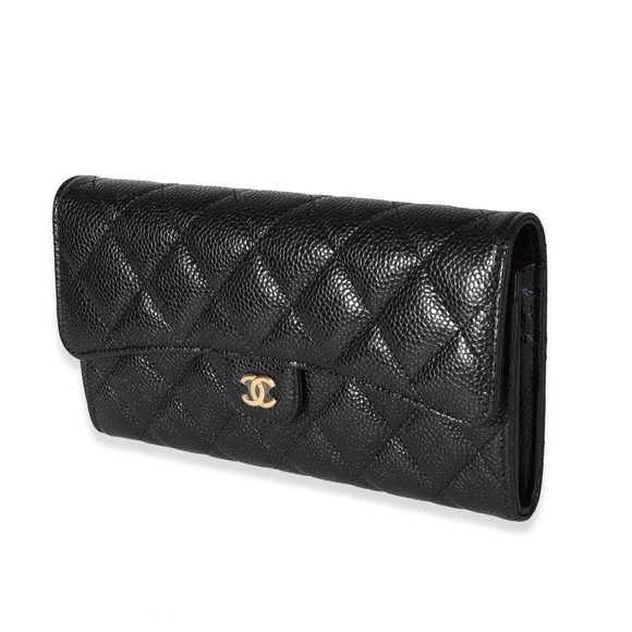 Chanel Black Quilted Caviar Classic Wallet - Picture 2 of 7